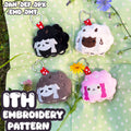 Wooloo ITH (In the Hoop) Haftowany Wzór Brelok Pluszowy
