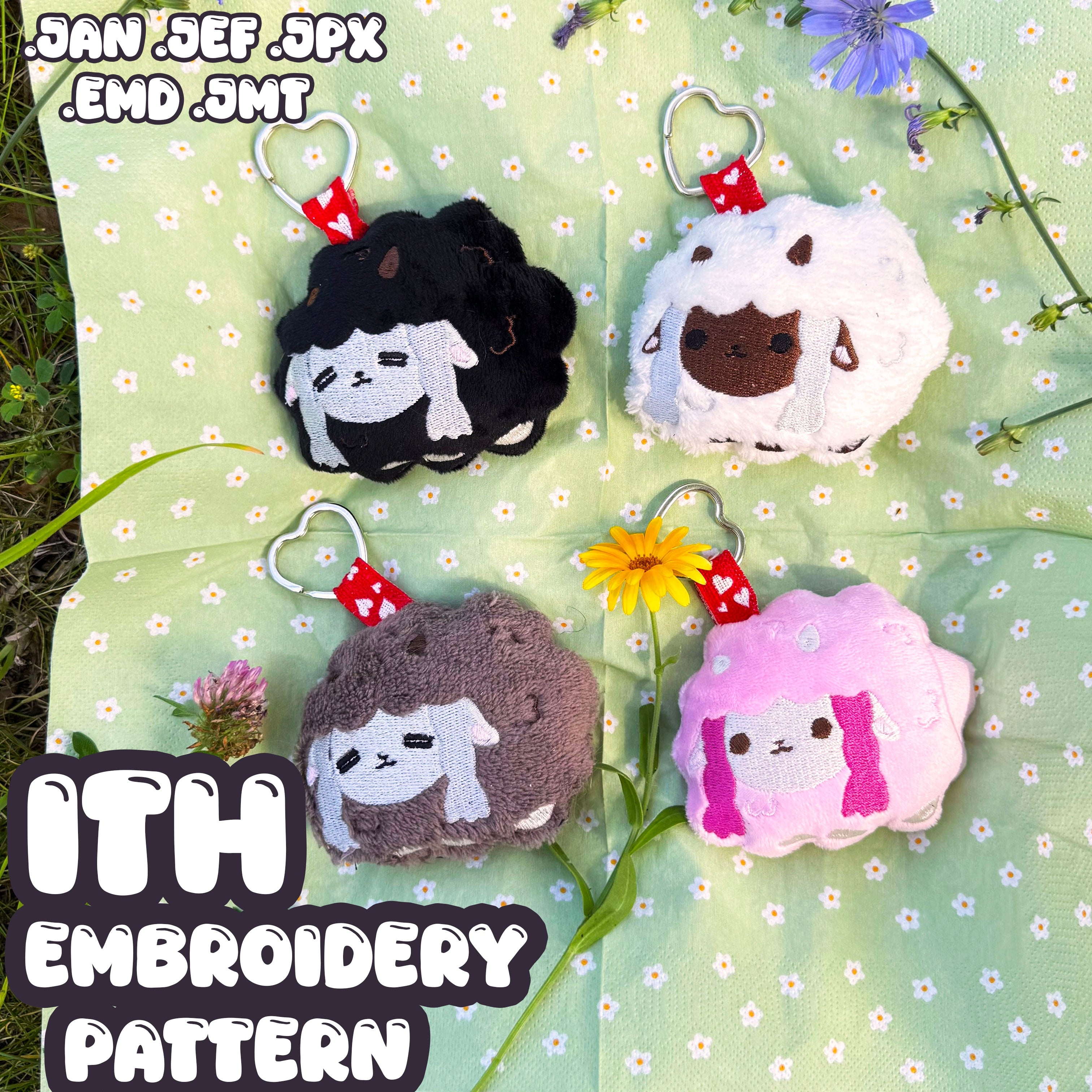 Wooloo ITH (In the Hoop) Haftowany Wzór Brelok Pluszowy