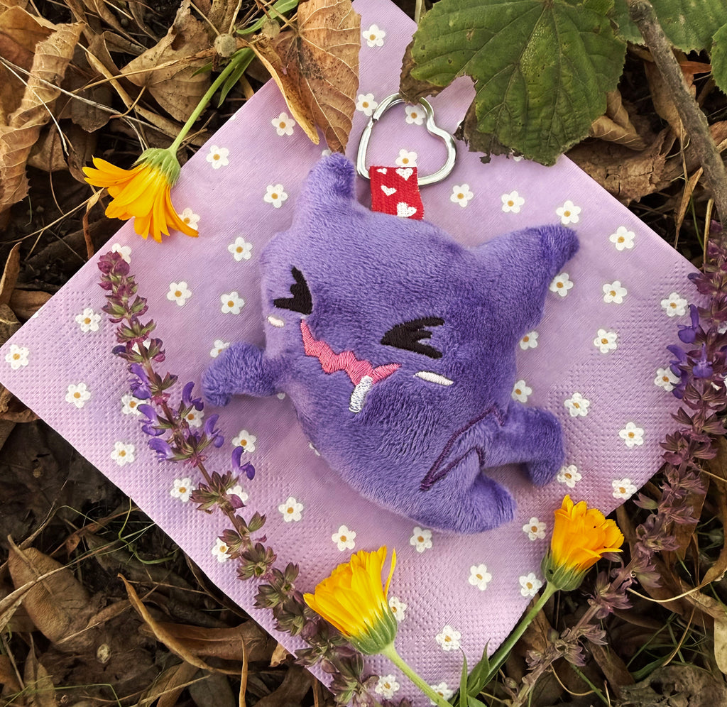 Pluszowy breloczek Pokemon Gastly Haunter Gengar Handmade