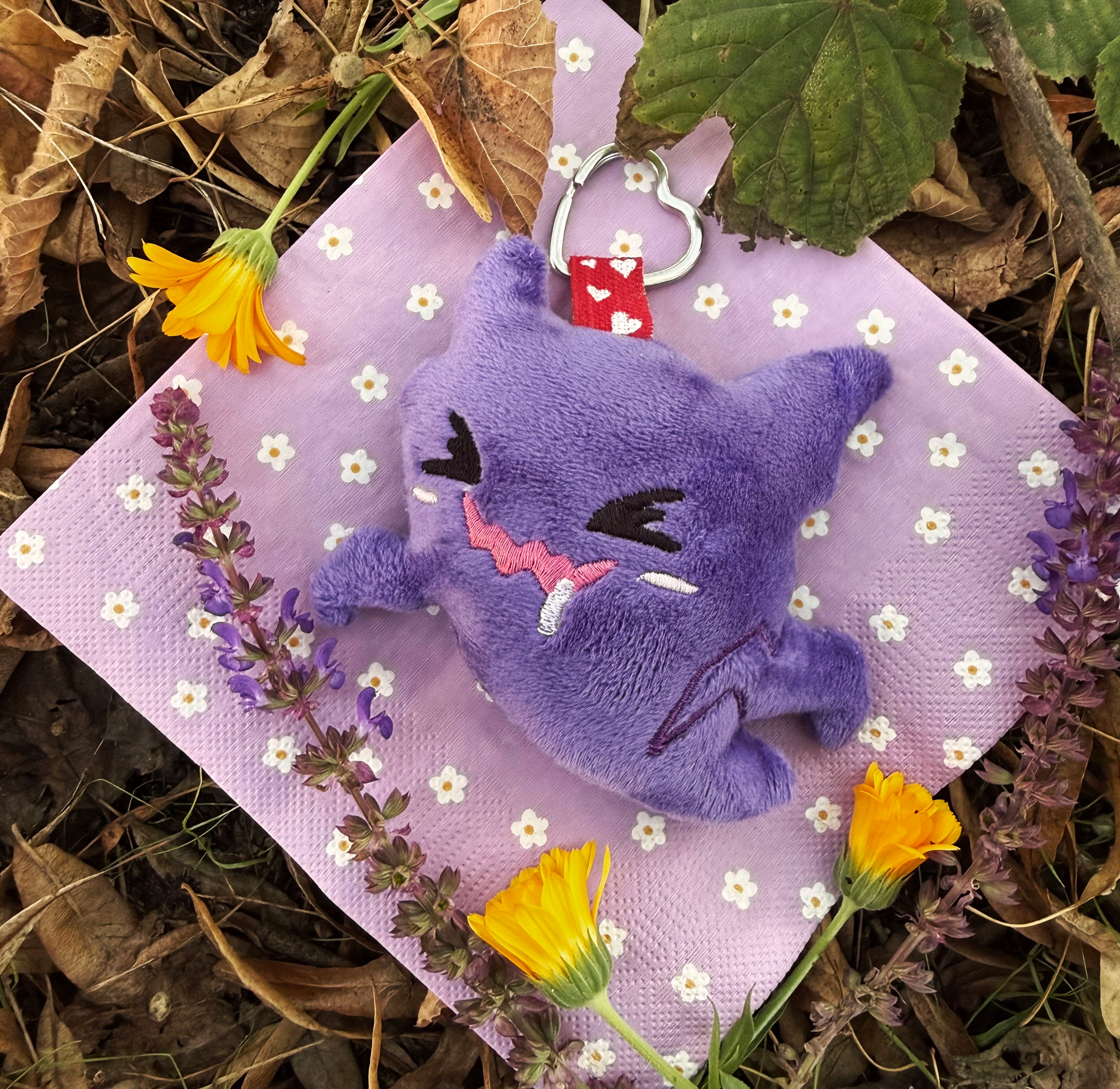 Pluszowy breloczek Pokemon Gastly Haunter Gengar Handmade