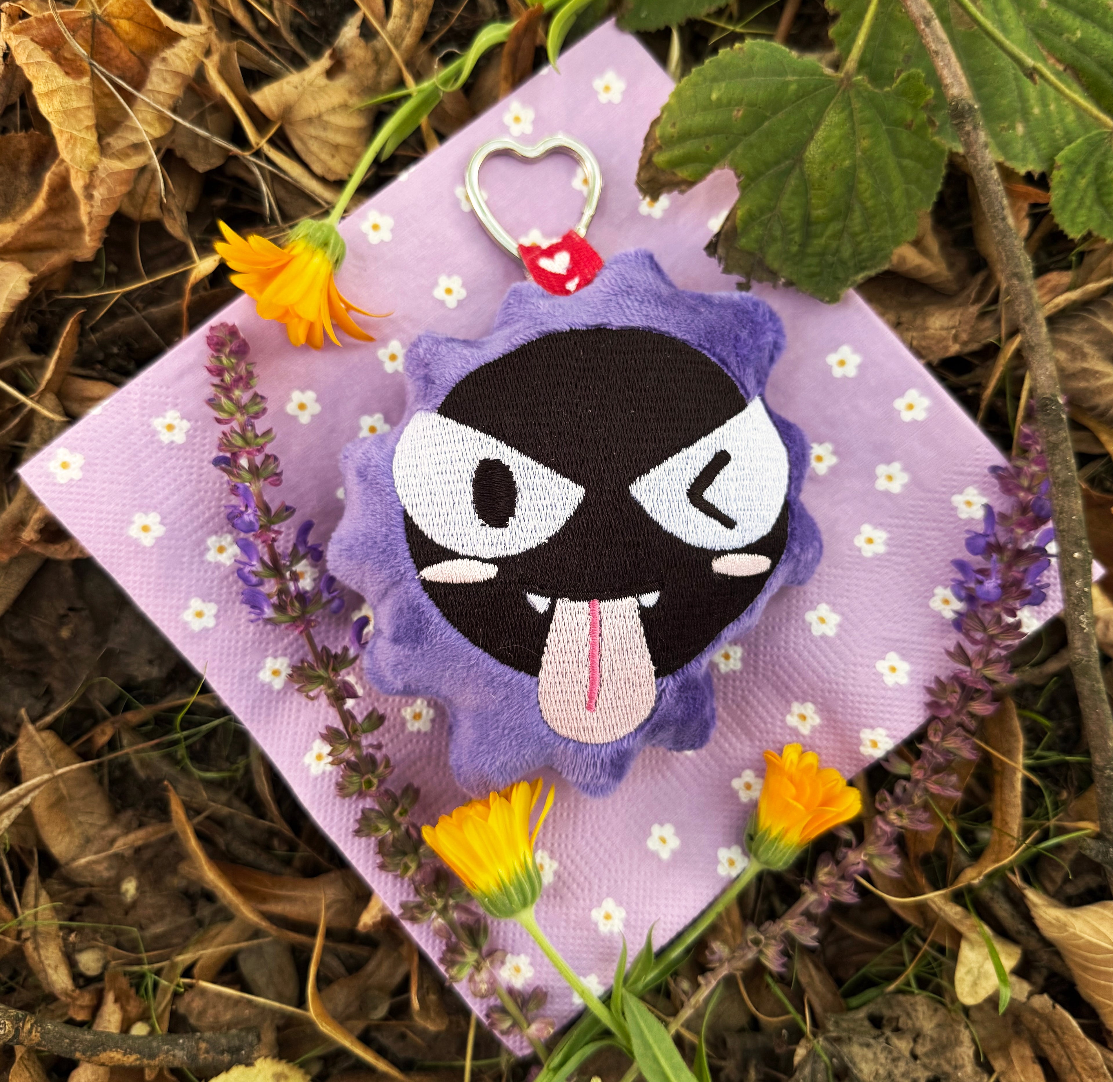 Pluszowy breloczek Pokemon Gastly Haunter Gengar Handmade