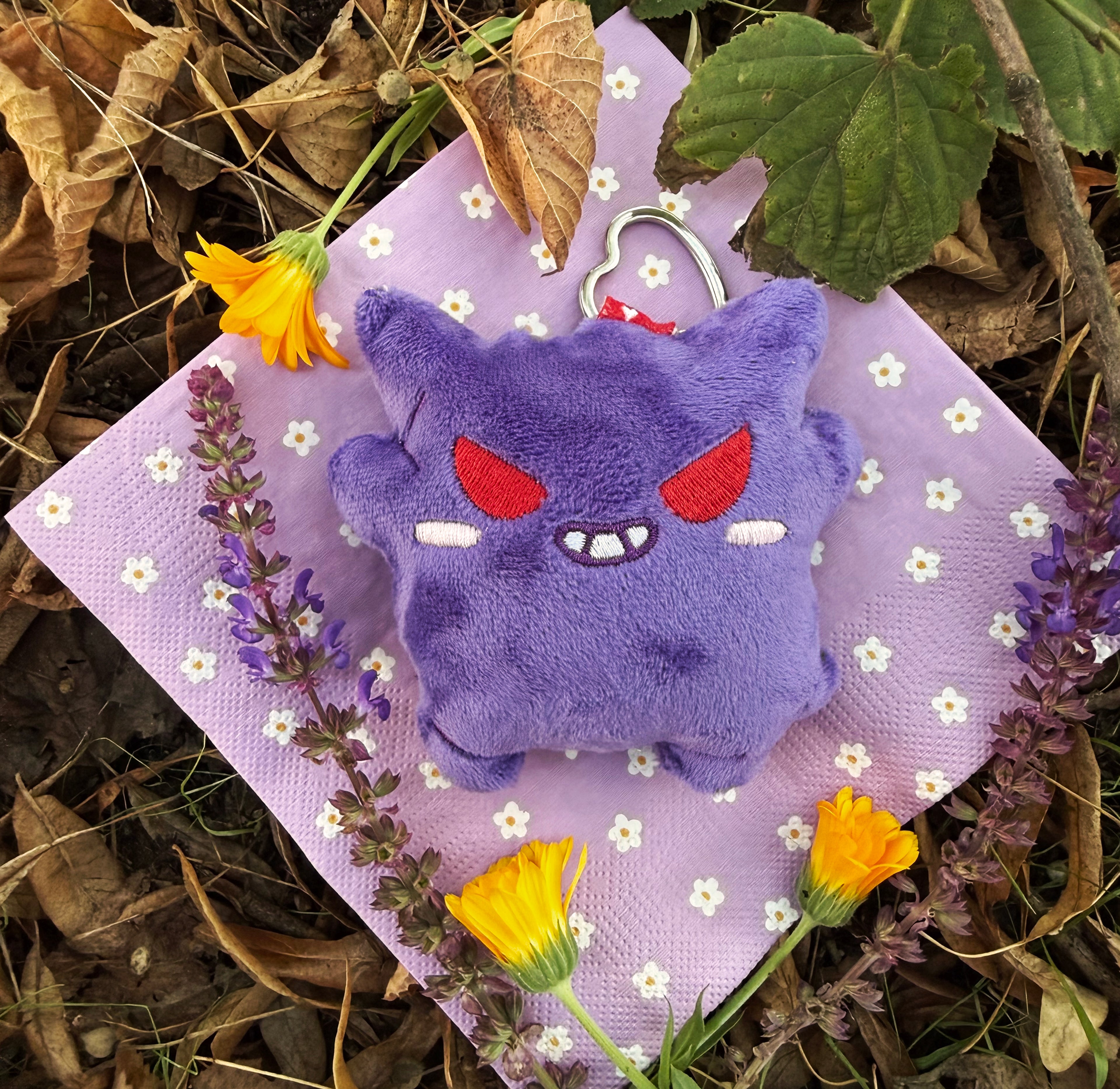 Pluszowy breloczek Pokemon Gastly Haunter Gengar Handmade